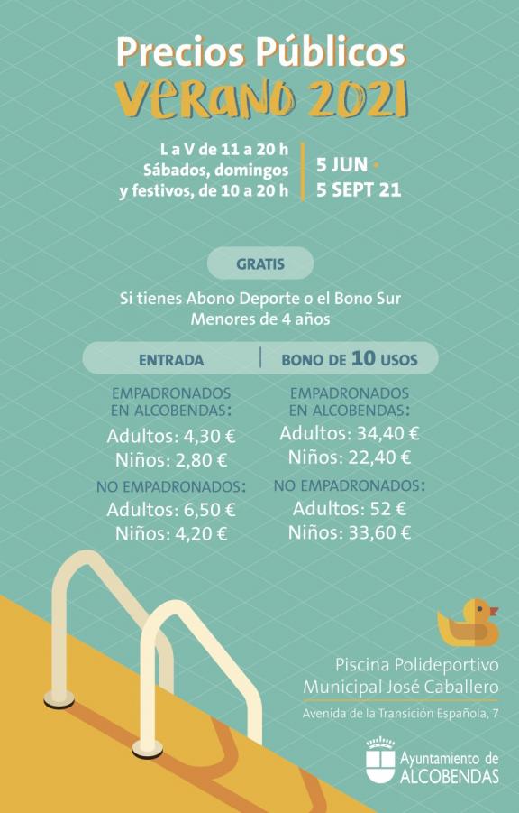 Precios Públicos Verano 2021.