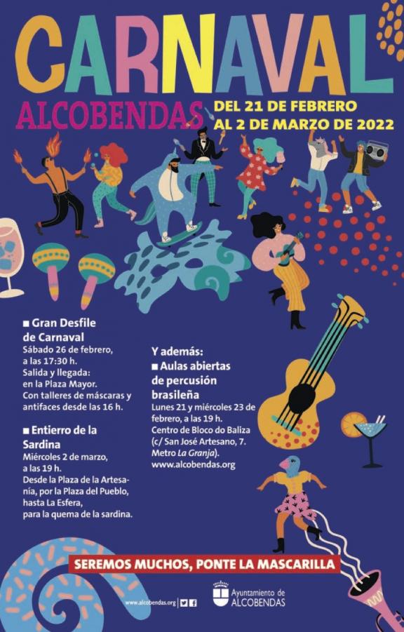 Carnaval de Alcobendas. Del 21 de febrero al 2 de marzo de 2022.