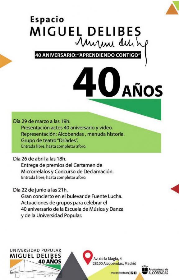 40 aniversario de la Universidad Popular Miguel Delibes