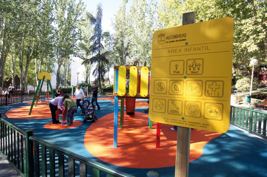 Uno de los múltiples espacios de ocio infantil al aire libre del municipio de Alcobendas