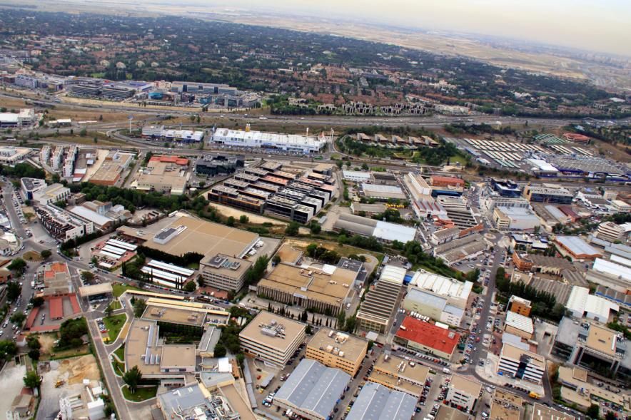 Vista aérea del polígono industrial del municipio