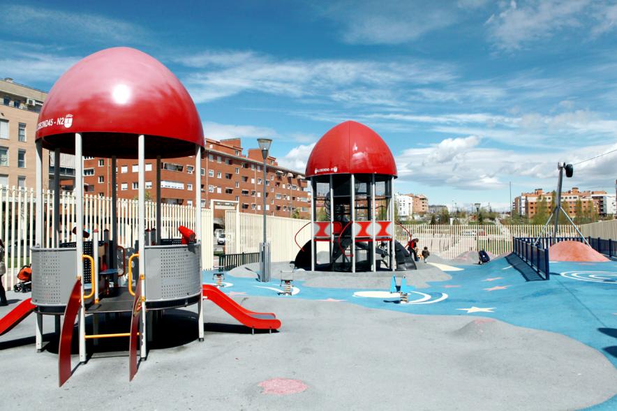 Parque infantil del Espacio_Distrito Norte_Instalaciones recreativas Alcobendas